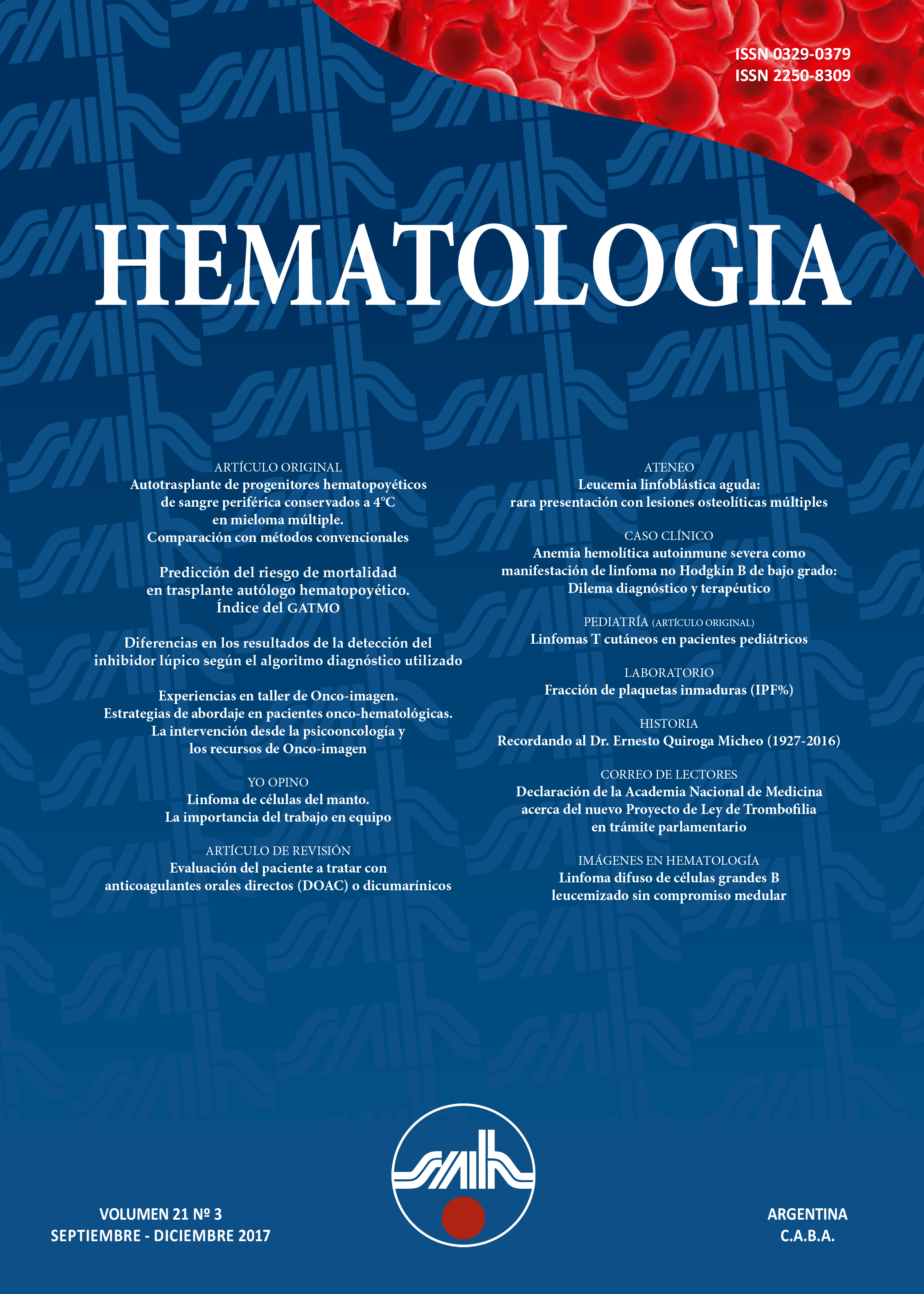 ISSN 2250-8309 (versión en línea) - ISSN 0329-0379 (versión impresa)