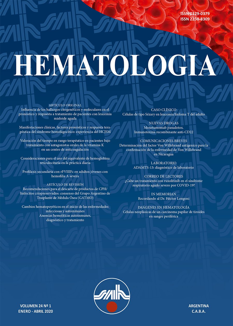 Revista Hematología MAYO - AGOSTO 2020