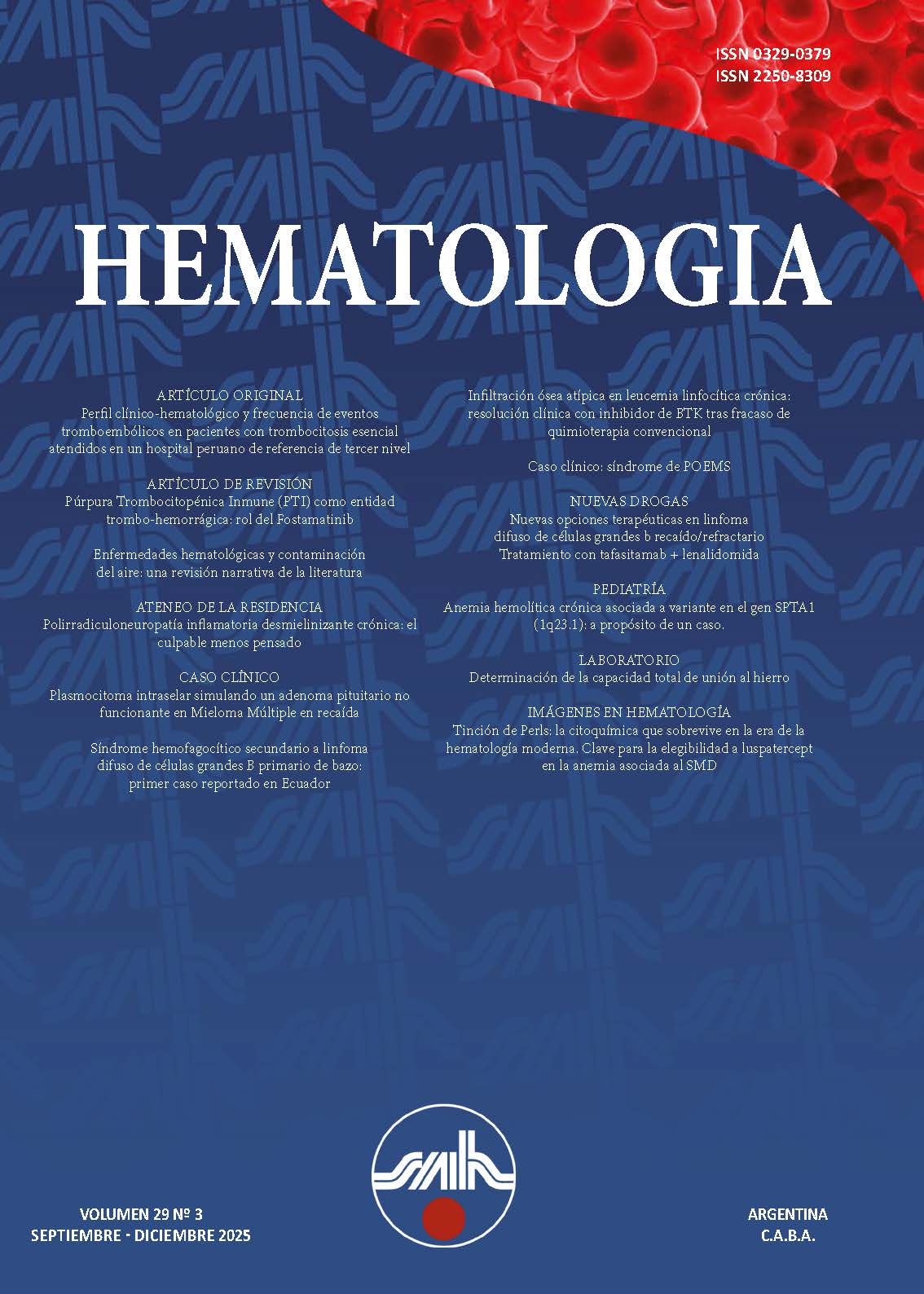 Revista Hematología SEPTIEMBRE - DICIEMBRE 2025